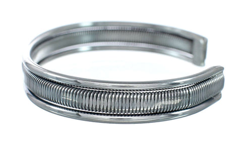Native American Navajo Authentic Sterling Silver Cuff Bracelet NN20248